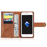 Iphone 6/6S Leather Wallet Phone Case Magnetic Back Case Protective Flip Cover with Card Slots Yellow