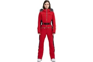 HIGH EXPERIENCE Women Ski Suit One Piece Snow Jumpsuit Snow Stretchy Outfit Snowboard Onesie Insulated Waterproof Winter Warm