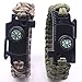 Easymoo Survival Bracelet, Paracord Bracelet,Outdoors Survival Gear with Compass Fire Starter and Whistle Emergency Survival Kit (Black)