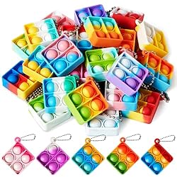 JOYIN Square Pop Fidget Keychain Mini Fidget Toys