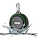 Shower Speaker, Elivebuy Waterproof Bluetooth Speaker (V4.2) with 5W Driver, Suction Cup, TF Card Function, Built-in Mic and FM Radio - Army Green (Updated Version)