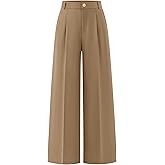 ZESICA Women's Wide Leg Dress Pants 2026 High Waisted Business Casual Palazzo Pants Work Office Slacks Trousers