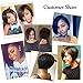 COLODO Bob Lace Front Wigs Loose Wave Hair Glueless Lace Wigs L Part Synthetic Long Wave Natural Wig Heat Resistant Fiber With Baby Hair For Women (12 Inch, black)