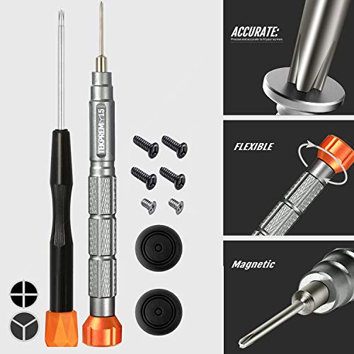 Joycon Joystick Replacement for Nintendo Switch,TEKPREM Repair Tool Kit for JoyCon Controller with 2-Pack Analog Thumb Sticks,Y00 Tripoint and Ph00 Phillips Screwdrivers,Screws,Tweezer and Pry Tools