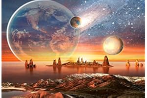 Yeele Photography Backdrops - Photo Background - 7x5ft Outer Space Universe Planet Backdrop Picture Kids Adults Photo Booth S