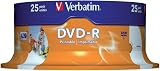 Verbatim DVD-R AZO 4.7GB 16x Printable Spindle 25 Pack Data Disc