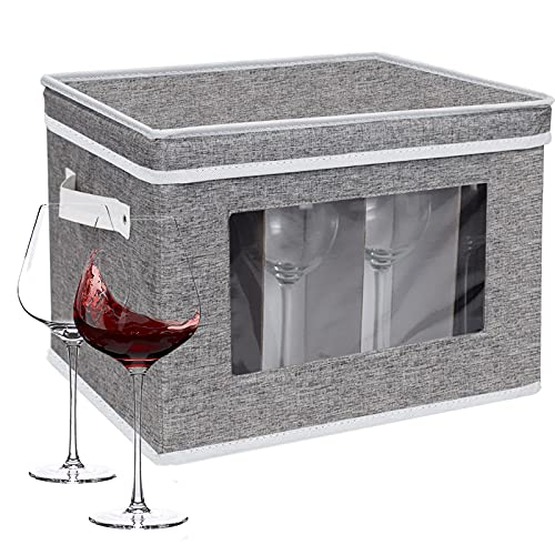 Stemware Storage Box with dividers, China Storage Containers Wine Glass