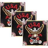 Motique Accessories USA Eagle Bandana - Set of 3 Large Cotton Bandanas