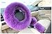 BELLESIE 3pcs 1 Set Soft Fluffy Plush Australian Wool Car Steering Wheel Cover with Handbrake Cover & Gear Shift Cover for 14.96