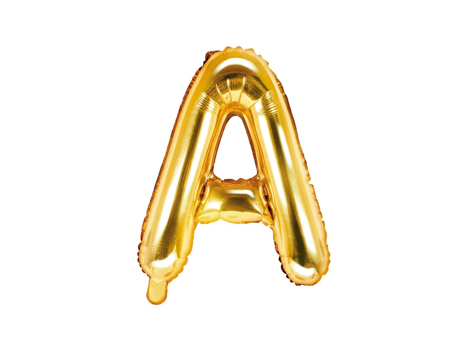 PartyDeco FB2M-A-019 Foil Balloon Letter-Gold-A-Approx. 40 cm