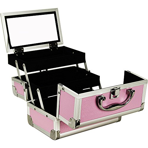 Justcase m1001 cosmetic makeup train case with mirror a…