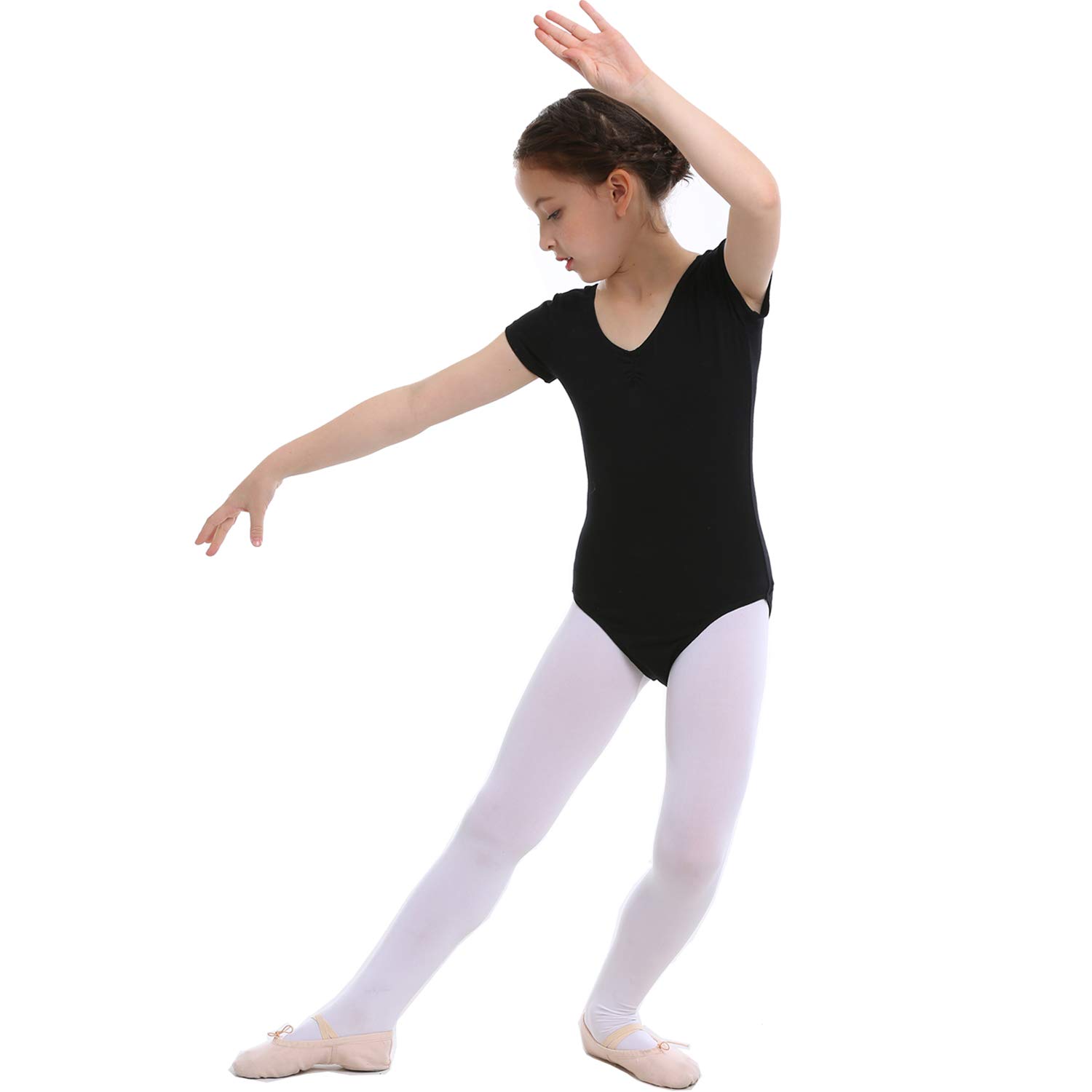 Koolen Ballet Leotards for Girls, Girls Short Sleeve Leotard, Leotard for Dance, Gymnastics