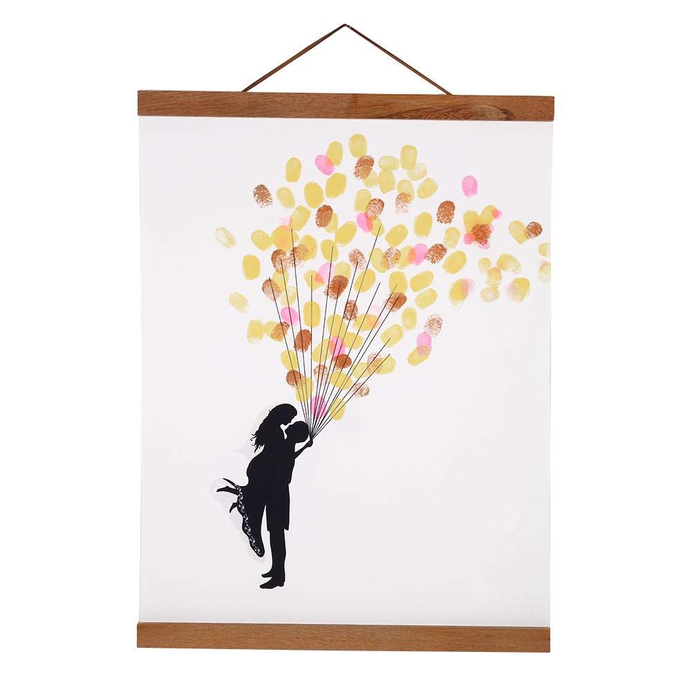 DIY Natural Wooden Poster Hanger, Large Poster Frames, Modern Magnetic Hanger, Hanger Hanging Kit for Canvas Artwork, Art Print, Posters, Photos(21cm)