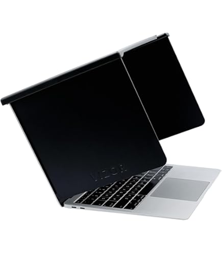 Protection écran Plein Air Pare-Soleil Pliable Pour Ordinateur Portable - Anti-Reflet Et Protection Intimité Pour Travail En Extérieur (Gris) Compatible Macbook Hp Dell