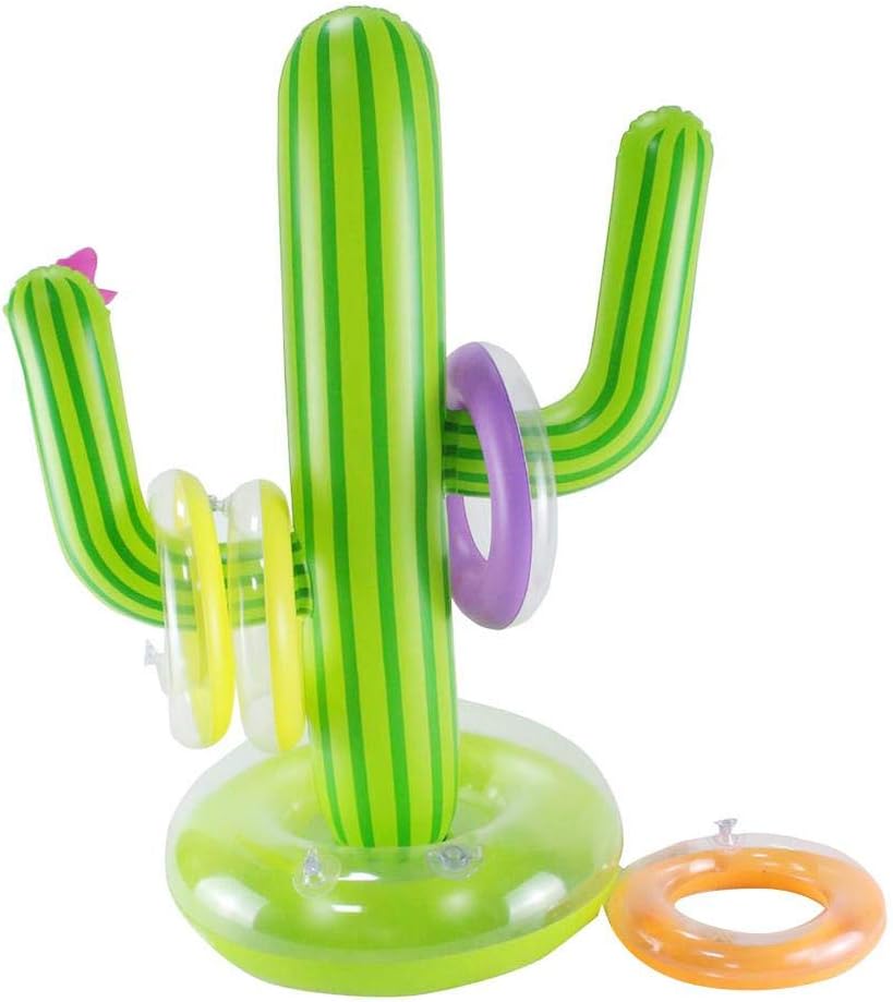 Allowevt Aufblasbares Kaktus-Ring-Set für Kinder, aufblasbares