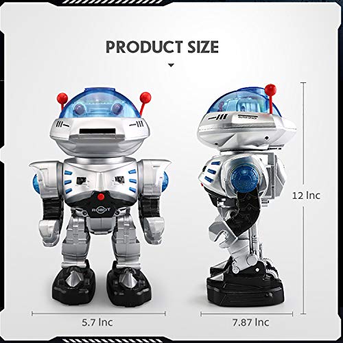 YARMOSHI Remote Control Combat Robot Toy - Shoots Disks Flashing Lights Sings Dances Plays Music & Battle Sounds Walks Forwards and Backwards Rotates 360o. Fun Gift for Girls & Boys Age 5+.