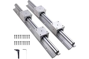 BEVDICNC Linear Rails 2PCS SBR20-1200mm and 4 PCS SBR20UU Carriage Bearing Blocks Linear Bearings and Rails for DIY CNC Routers Lathes Machine