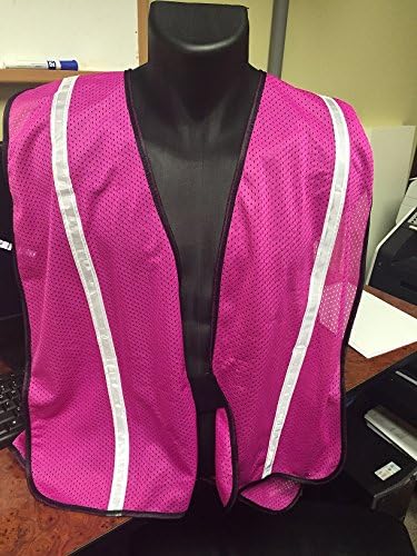 Pink Safety Vest with 3/4" Reflective Striping XL