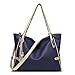 abshoo Women Shoulder Bag PU Leather Tote Crossbody Purse Handbags (Black)