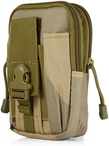 Outdoor Camping Hiking Bag Millitary Tactical Bag Molle Pouch Belt Loops Waist Bag Three Sand Camouflag