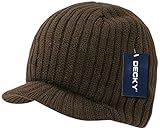 Decky Knit Visor Beanie Campus Jeep Cap (Many Colors Available)
