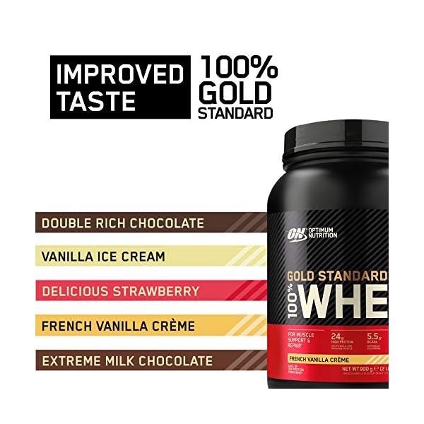 Optimum Nutrition Gold Standard Whey Protein, Muscle Building Powder With Naturally Occurring Glutamine and Amino Acids…