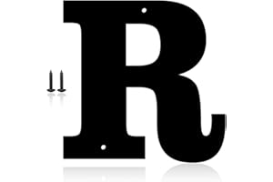 Monlyey - Metal Modern House Numbers Address Letters - Metal Numbers Letters Door Numbers Signage Street Home Address Plaque for Garden Door Mailbox Decor (Black 3", R)