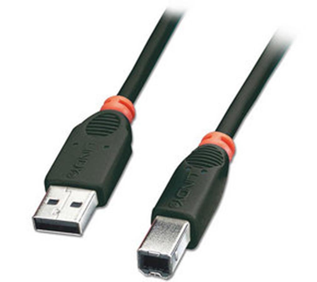 LINDY 2m USB 2.0 Cable - Type A to B, Black