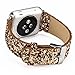 Kobwa 38mm Watch Band for Apple Watch, Nightclub Shiny Glitter Bling Luxury PU Leather Iwatch Band Wristwatch Bracelet Belt Replacement Strap for Apple Watch