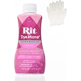 Rit DyeMore 7 Oz. Synthetic Liquid Fiber Dye Single Pack with Plastic Gloves for Clothing, D&eacute;cor, and Crafts &ndash; Super Pink