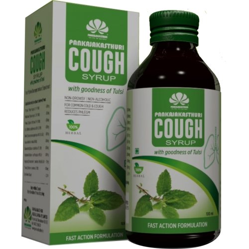 Pankajakasthuri Cough Syrup with Tulsi 100ml (Pack of 4) in Bahrain
