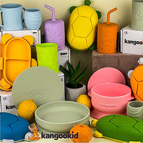 Kangookid Open Cup Set for Baby 2 Handled Open Tiny Cups for Toddlers