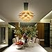 Lampwin Ceiling Pendant Lights DIY IQ Jigsaw Puzzle Lotus Flower Lamp Shade Kit Chandelier 53CM/21Inch Diameter (White)