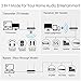 Bluetooth 5.0 Transmitter Receiver, Long Range aptX HD Low Latency Dual Link 3 in 1 Bluetooth Audio Adapter Optical AUX RCA 3.5mm for TV Audio Home Hi-Fi Stereo System Headphone Speaker Amplifier
