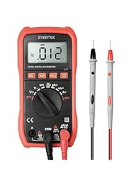 eventek t rms Medidor Digital de abrazadera, 4000 cuentas ET820 medición automática multímetro con NCV para medir corriente directa y alterna sin contacto 600 Voltios  600 Amperes  frecuencia  Resistencia  capacitancia  Continuidad  diodos.
