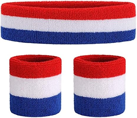 ONUPGO Set de muñequeras deportivas Set de muñequeras con banda de ...