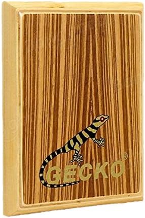 Gecko Travelling Zebra Wood Percussion Cajon Drum with Bag