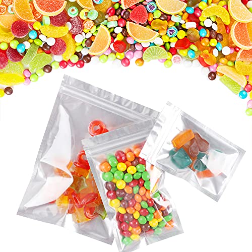 Paquete De 100 Bolsas A Prueba De Olores Con Ventana Transparente - 4.7x7.8 Pulgadas, Resellables, Para Alimentos Y Más