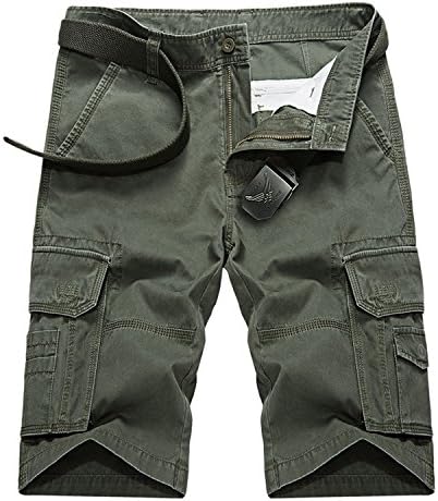 Rising ON Cotton Multi-Bag Men's Casual Pants Five Pants,8665 Shallow Army,32