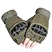 Reebow Gear Military Fingerless Hard Knuckle Tactical Gloves Half Finger for Motorcycle Driving Riding Army Gear Sport Shooting Airsoft Paintball Army Green M