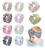 Baby Girl Nylon Headbands Newborn Infant Toddler Hairbands Knotted Children Soft Headwrap Hair Accessories (B-10pcs-mul)