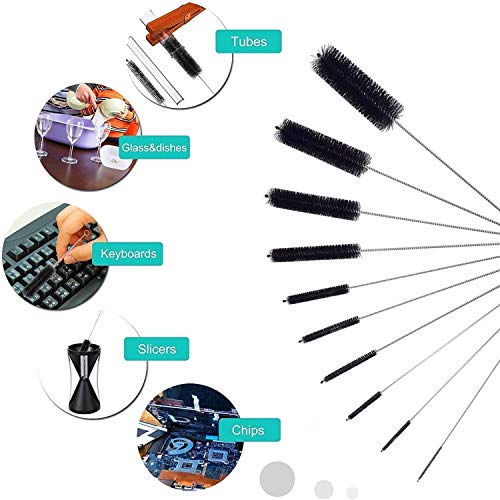 Straw Cleaner Brushes,Nylon Pipe Tube Cleaner 8.2inch 10 Pcs Stainless