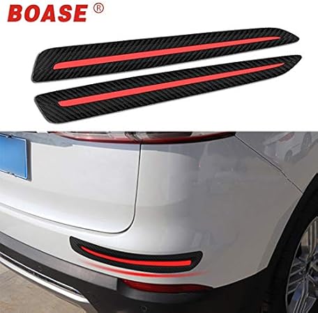 Amazon ベイゼホット2ピース車のステッカーバンパースクラッチ保護車の前部後端コーナーガードスクラッチ保護装飾ストリップ リアバンパープロテクター 車 バイク