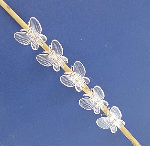 coMarket Butterfly Clips for Orchids or plant spikes Pack of 5 Clear