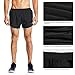 baleaf Mens Athletic Shorts 3” Inseam Running Gym Bodybuilding Shorts Sports Active Training Fitness Exercise Jogging with Brief Pocket Black XL
