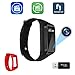 Bysameyee Smart Bracelet Video Recording Camera, HD 1080P Mini DVR Cam with Steps Tracking – Black Adjustable Wristband