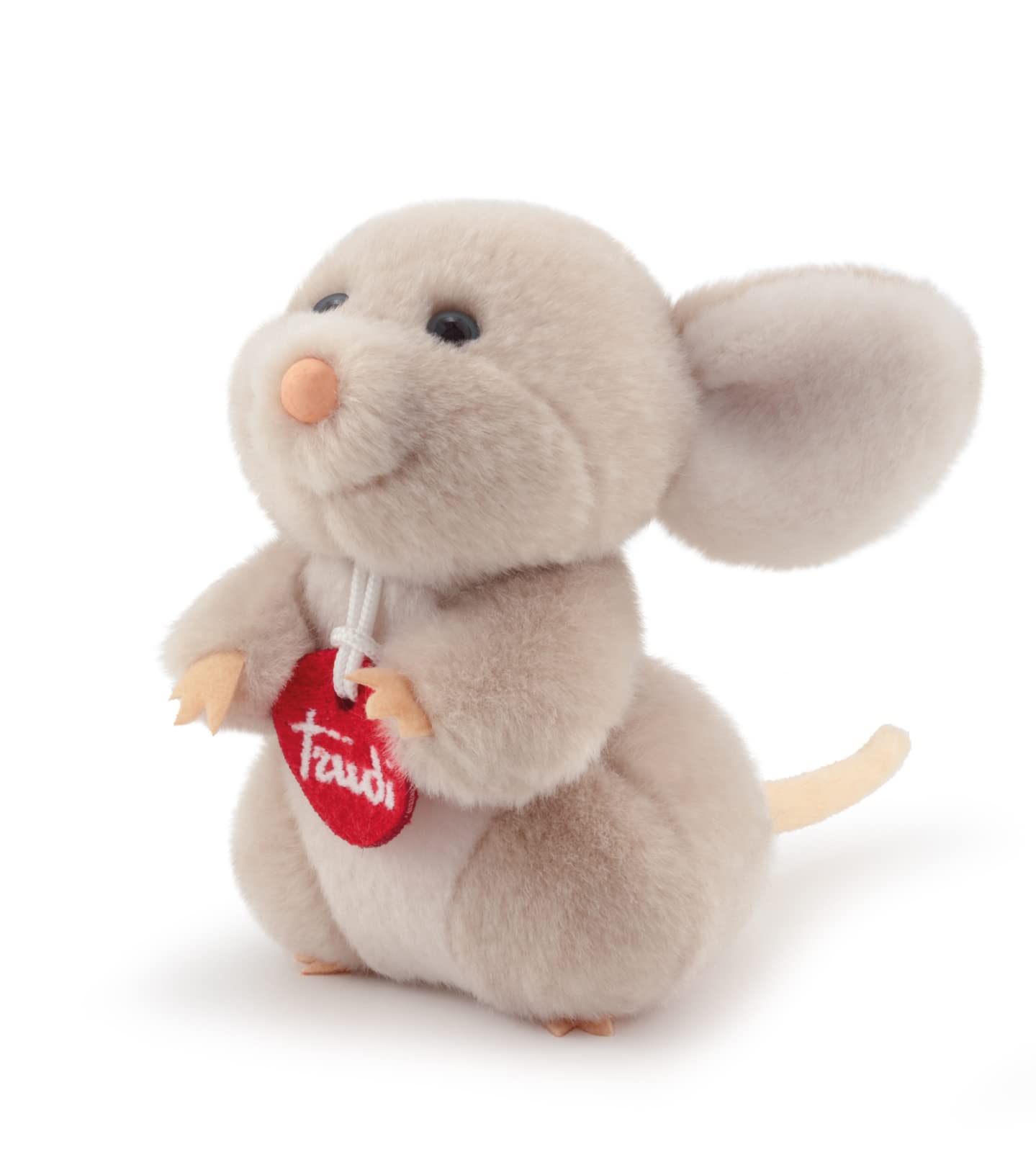 Trudi Trudino Mouse Small plush toy, Valentine's Day, Christmas and birthday gift | 13x14x14cm size XS | Trudini Classic | model 51284