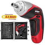 Electric Screwdriver, Hi-Spec DT30326, 3.6V 1300mAh Rechargeable Li-ion Battery Cordless Power Screwdriver with 4 LEDs, 102 Piece Bits Set