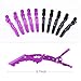 Homitt 10Pcs Hair Clips, Sectioning Alligator Hair Clips with Wide Teeth, Crocodile Hair Clip Set for Salon Styling, Blow Drying, Dying, Straightening and Curling-Black and Purple