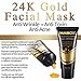 Finewind 24k Gold Collagen Peel-off Facial Mask Formula Reduces the Appearances of Wrinkles and Fine Lines, Helps with Acne and Firming Up Skin